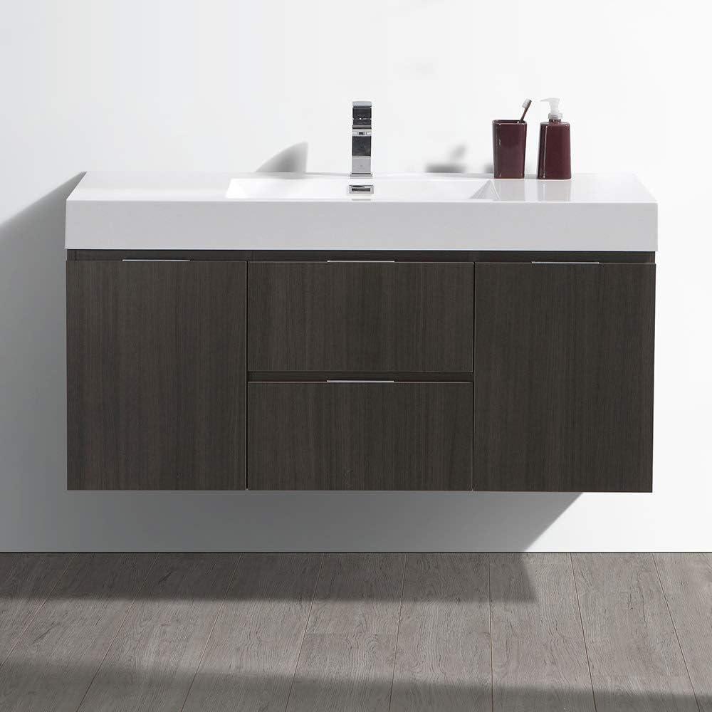 Valencia 48" Wall Mount Single Sink Bathroom Vanity with Top and Sink (Faucet Not Included)