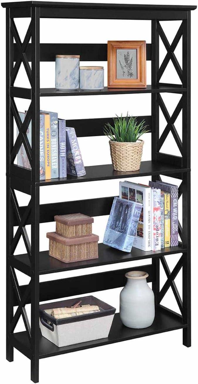 Convenience Concepts Oxford 5 Tier Bookcase, Multiple Finishes