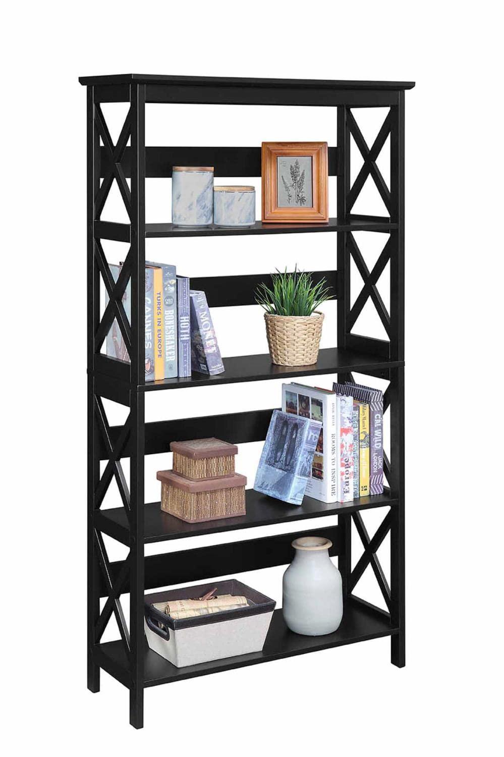 Convenience Concepts Oxford 5 Tier Bookcase, Multiple Finishes