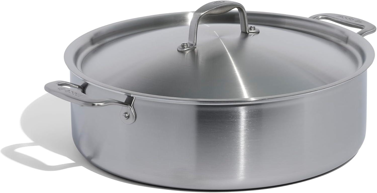 6 Quart Stainless Steel Rondeau Pot with Lid