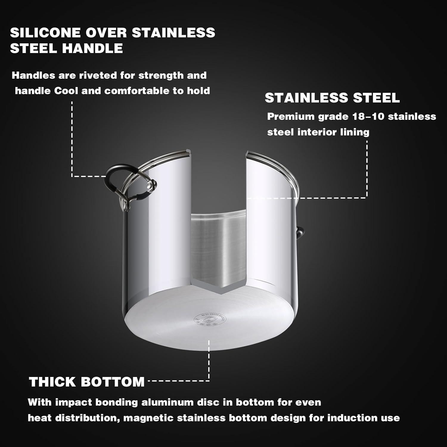 Cook N Home Professional Stainless Steel Stockpot with Lid