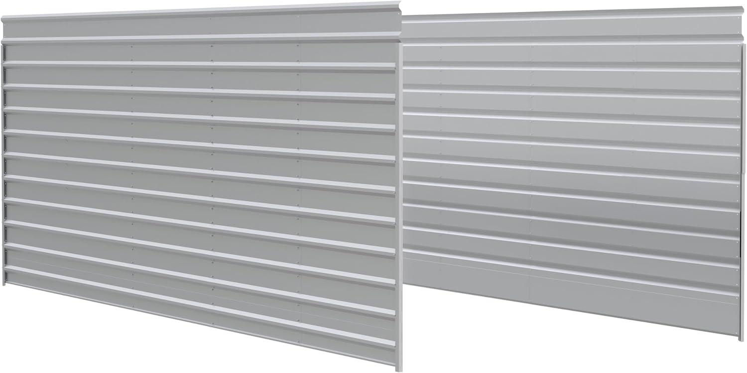 Arrow 9 x 24 ft Charcoal Two Sided Steel Carport Enclosure