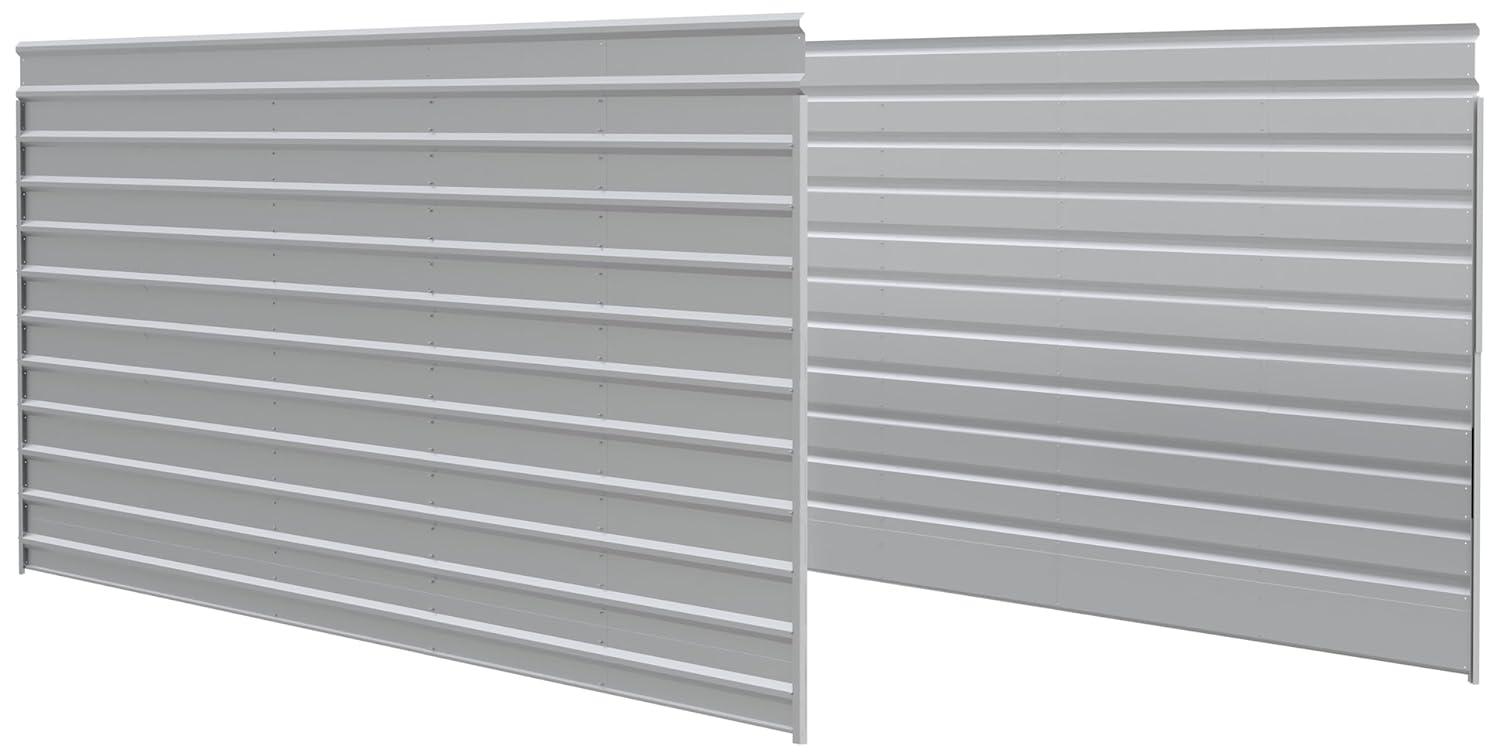 Arrow 9 x 24 ft Charcoal Two Sided Steel Carport Enclosure