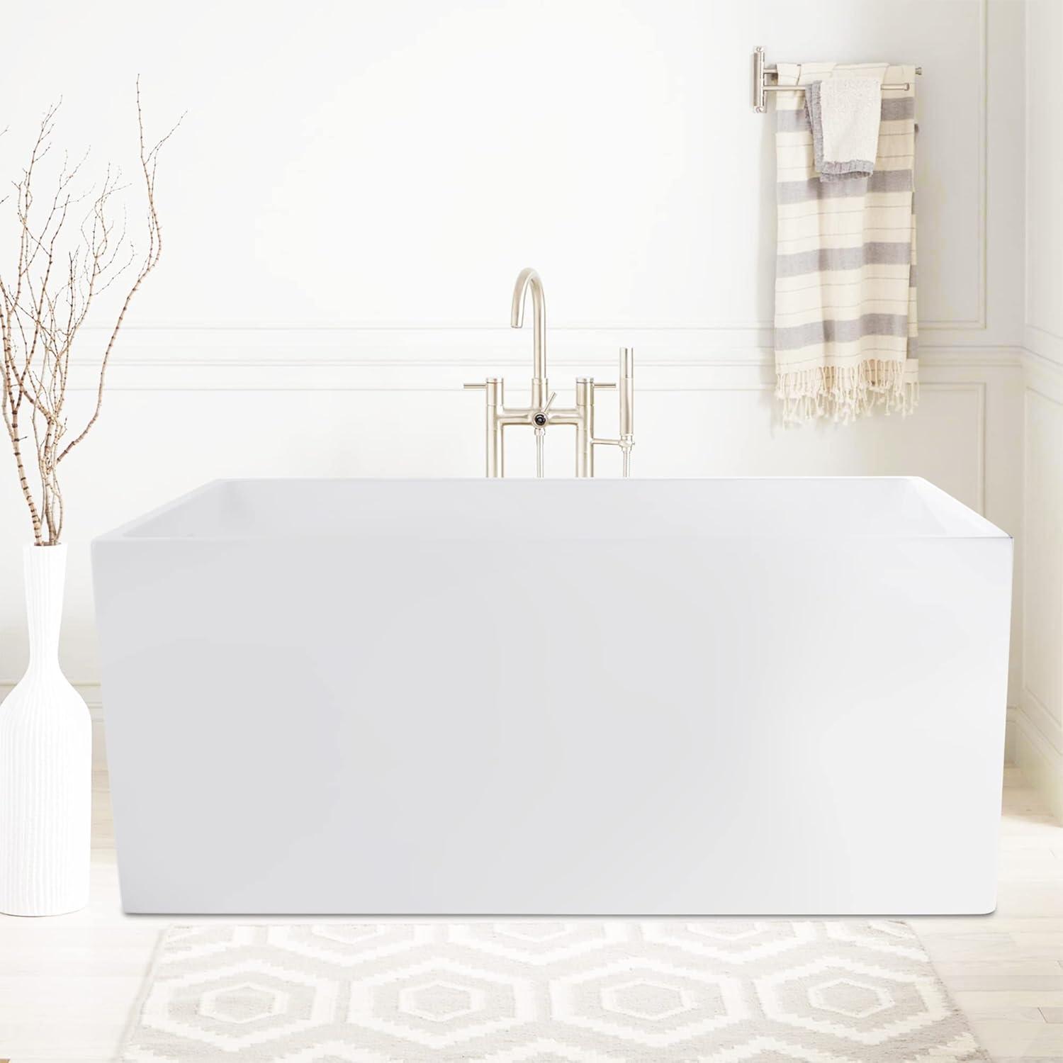 47" x 29" Freestanding Soaking Acrylic Bathtub