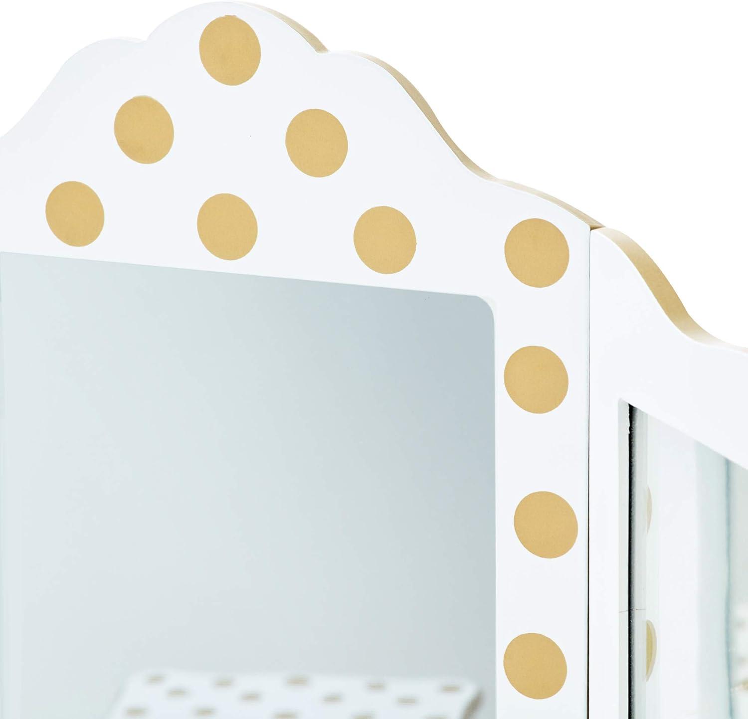 Teamson Kids Gisele Wooden Polka Dot 2-pc. Play Vanity for Accessories