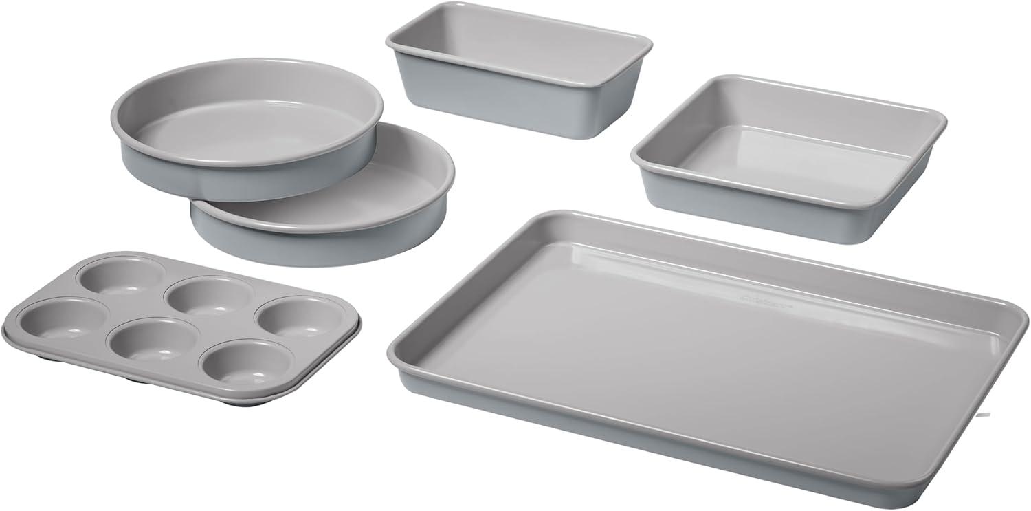 Cuisinart Chef's Classic Ceramic 6-Piece Culinary Collection Ceramic Nonstick Bakeware Set - Gorgeous Gray
