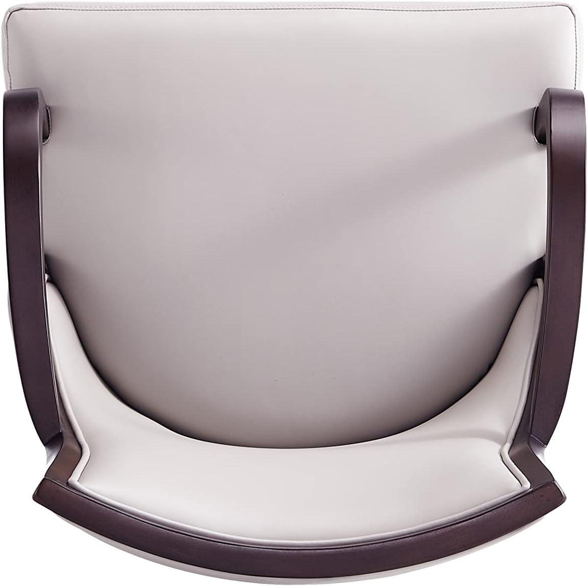 Manhattan Comfort Grand 18.5" Faux Leather Dining Chair in Gray (Set of 4)