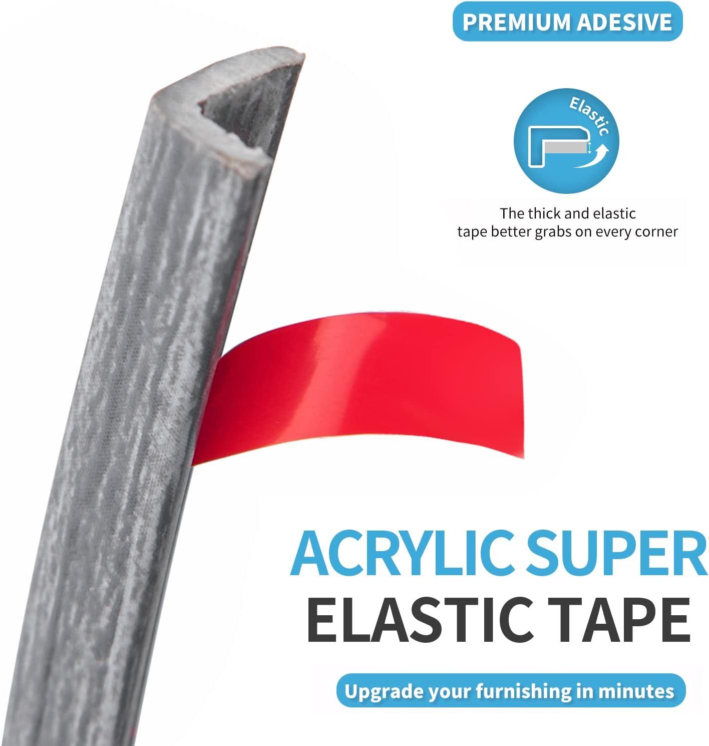 Art3d 20ft Outside Vinyl Corner Trim Peel and Stick for Tile and Wall Edges, Furniture Decoration (Grey Oak)