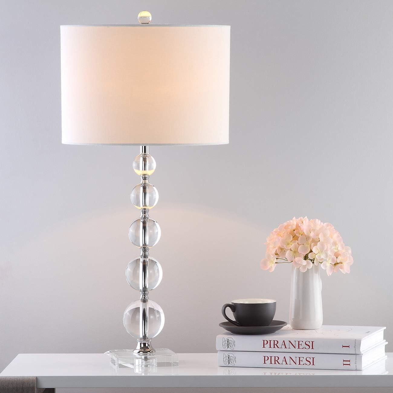 Safavieh Liam 29-Inch High Stacked Crystal Ball Lamp, Clear