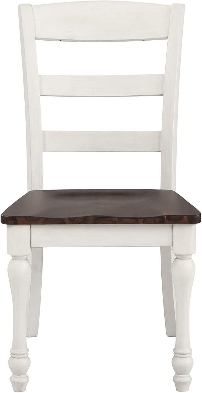 Madelyn High Ladderback White Wood Side Chair