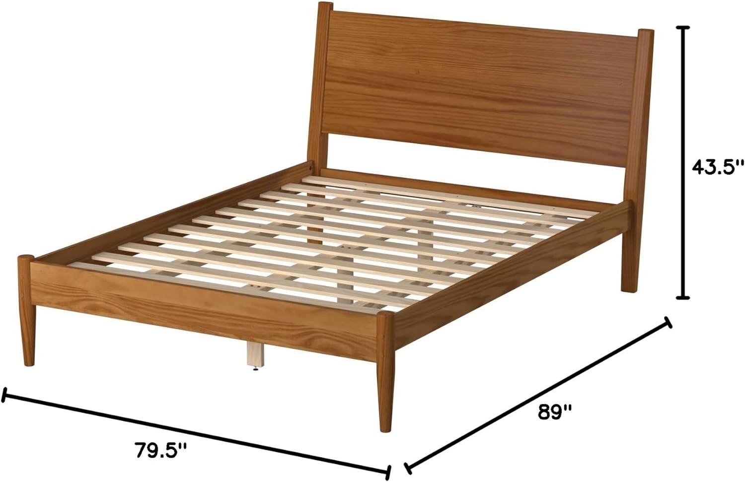 Mid-Century Castanho King Platform Bed