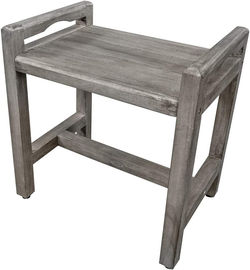 CoastalVogue 20'' W Teak Shower Bench with LiftAide