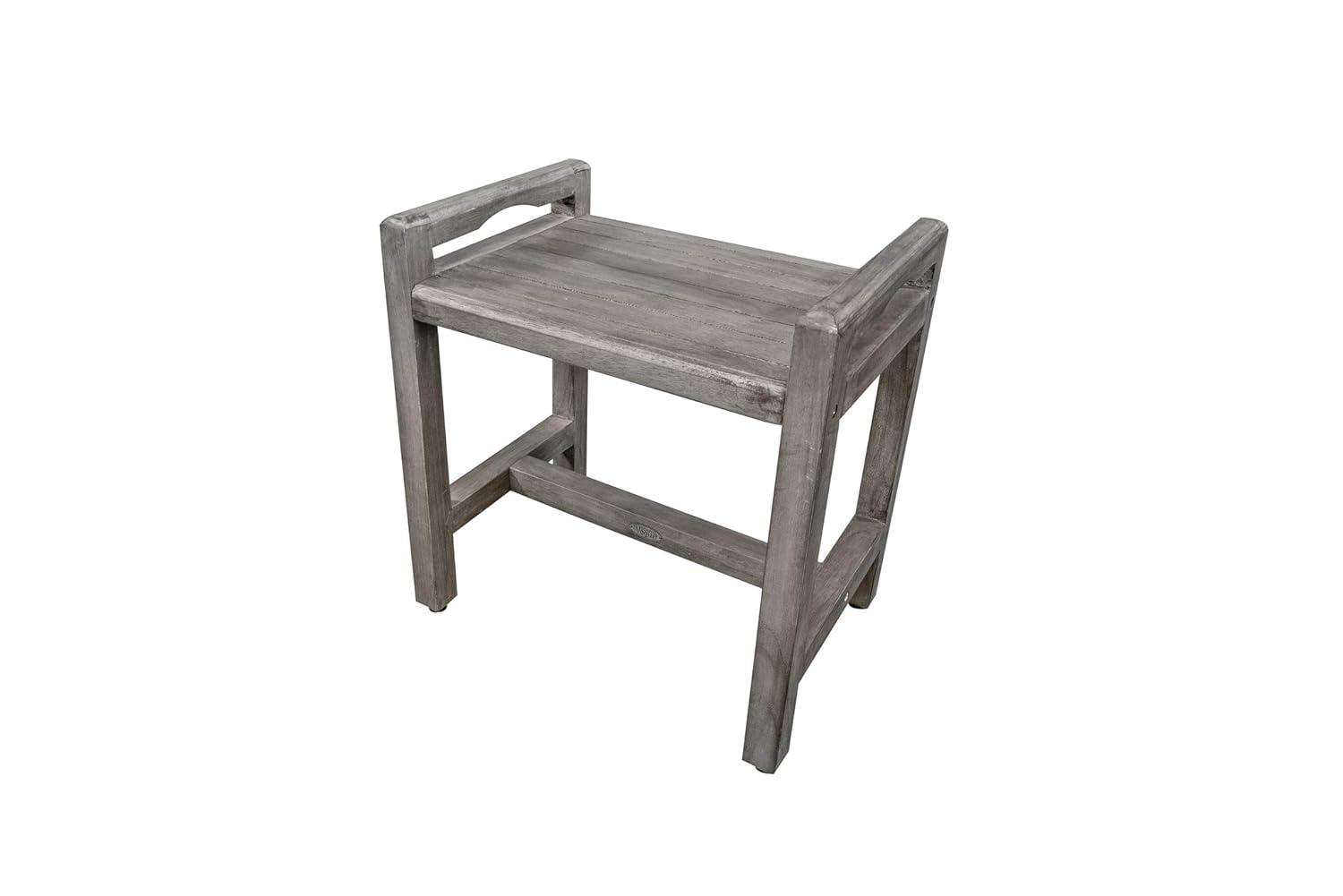 CoastalVogue 20'' W Teak Shower Bench with LiftAide