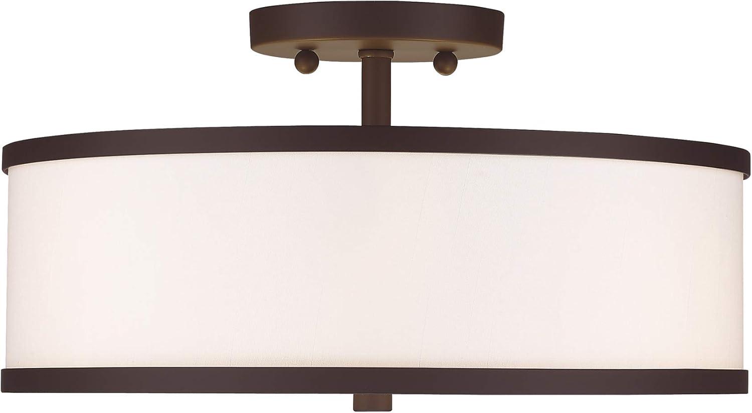 Livex Lighting Park Ridge 3 - Light Semi-Flush Mount in  Bronze