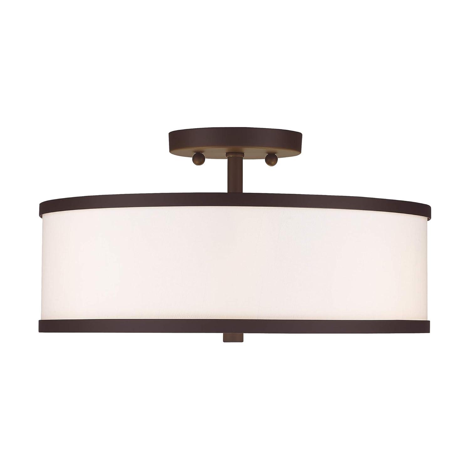 Livex Lighting Park Ridge 3 - Light Semi-Flush Mount in  Bronze