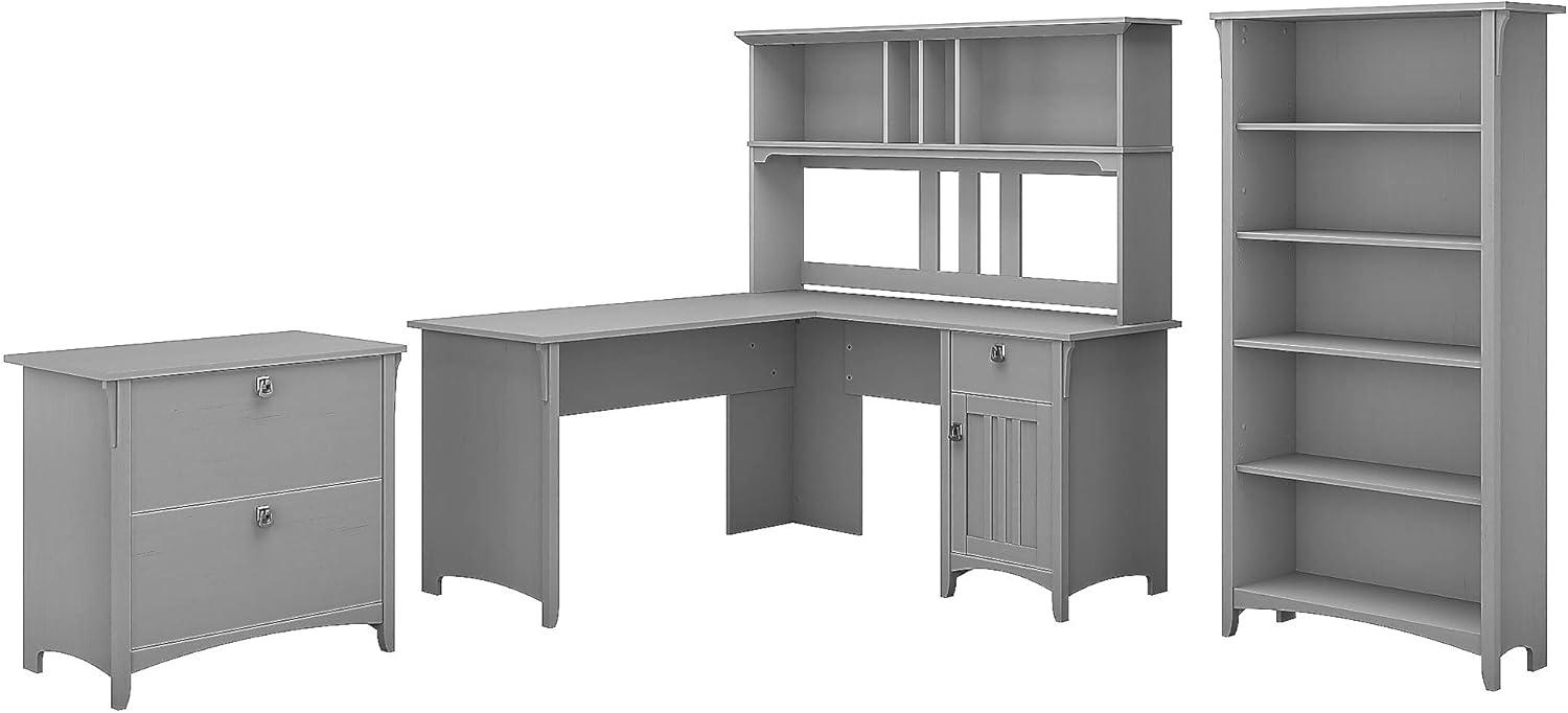 Inbox Zero Ozro L-Shape Credenza Desk with Hutch