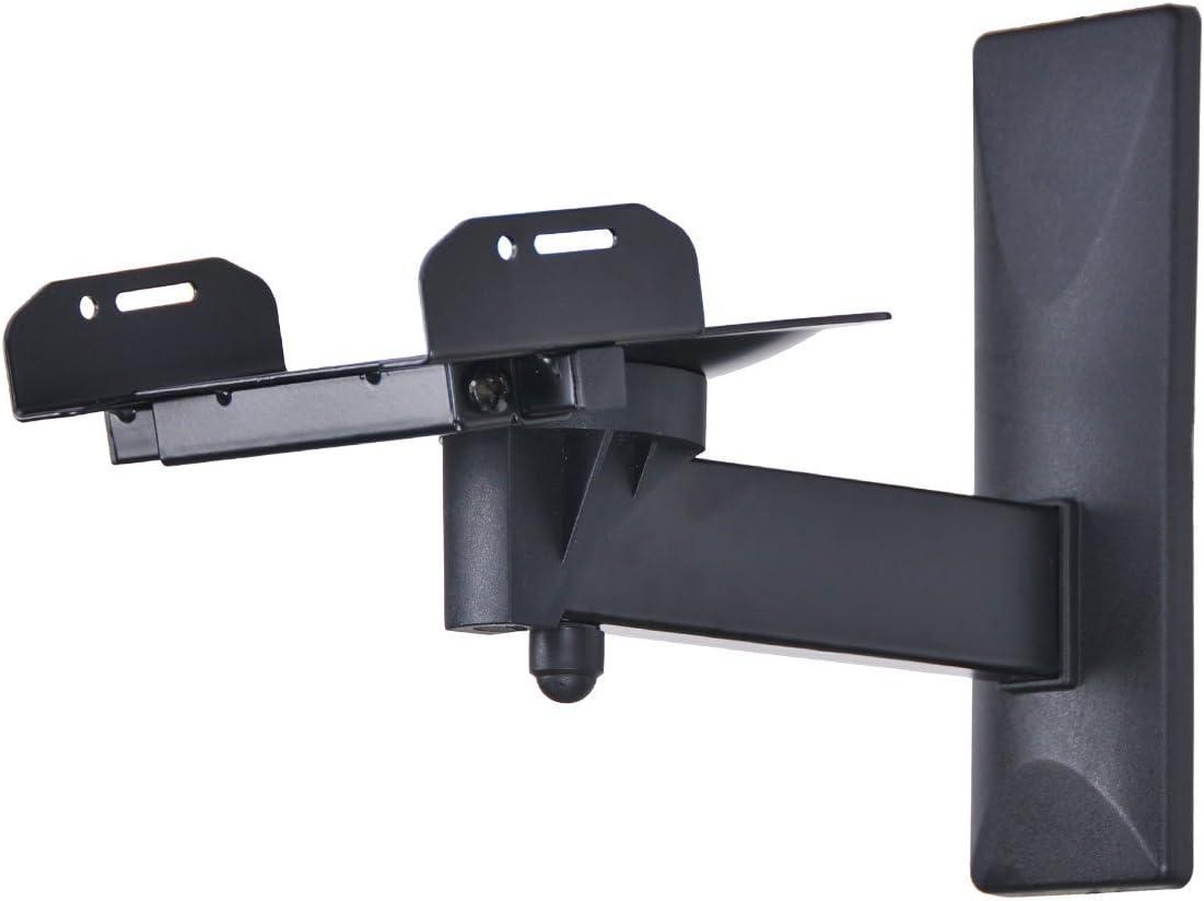 VideoSecu One Pair of Side Clamping Bookshelf Speaker Mounting Bracket with Swivel and Tilt for Large Surrounding Sound Speakers MS56B 3LH