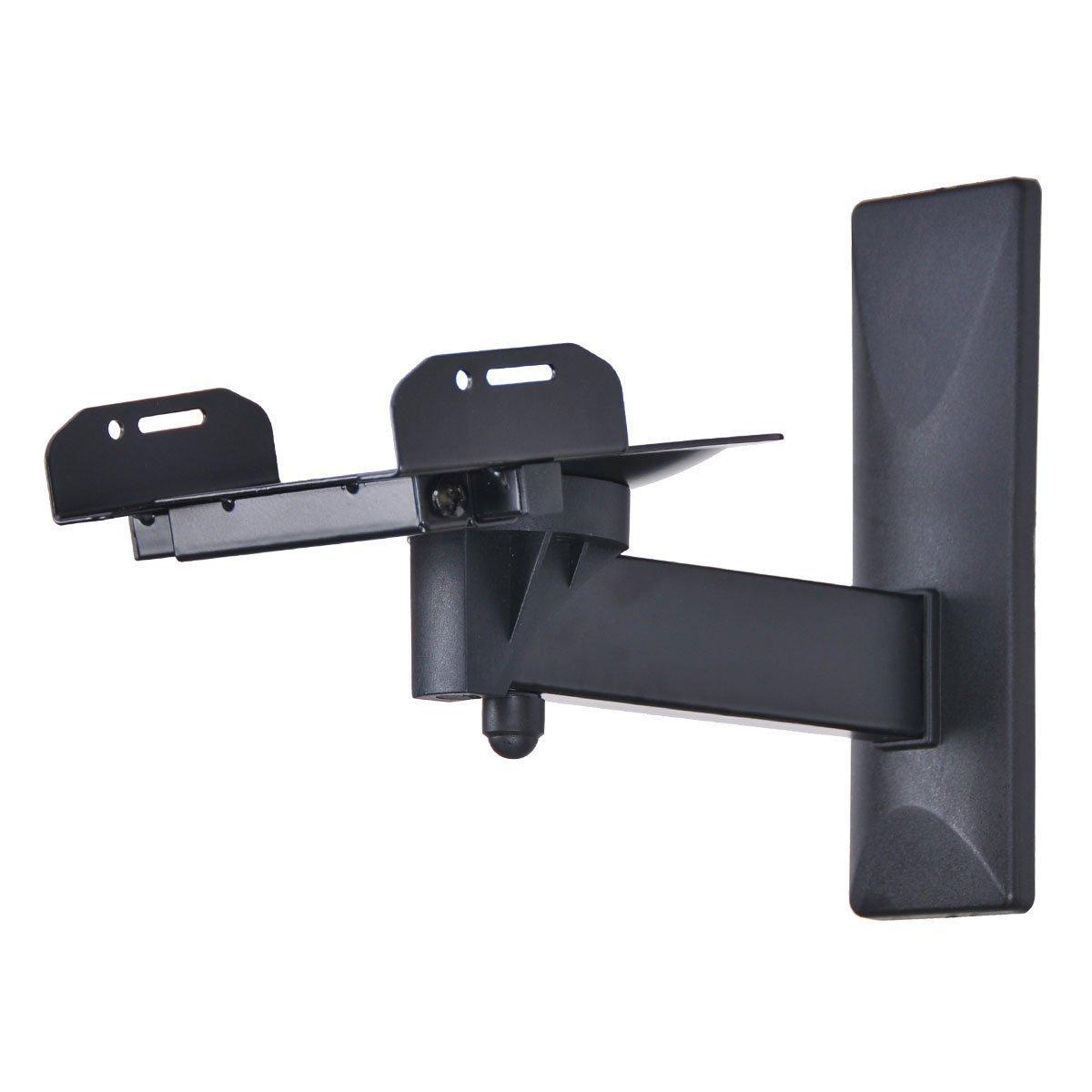 VideoSecu One Pair of Side Clamping Bookshelf Speaker Mounting Bracket with Swivel and Tilt for Large Surrounding Sound Speakers MS56B 3LH