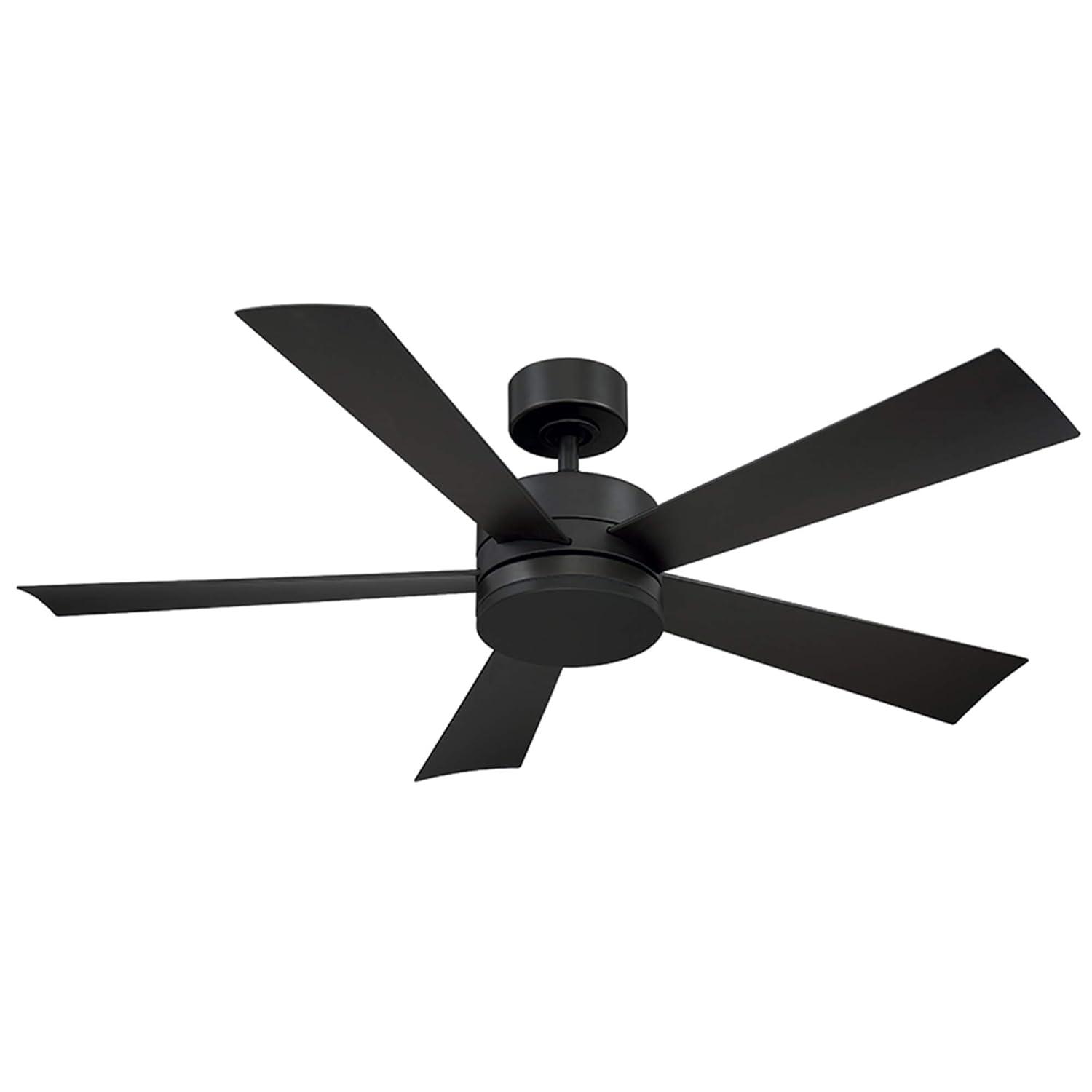 Wynd 5 - Blade Outdoor /Indoor Smart Ceiling Fan with Remote Control and LED Light Kit Included, Works With Alexa and iOS or Android App