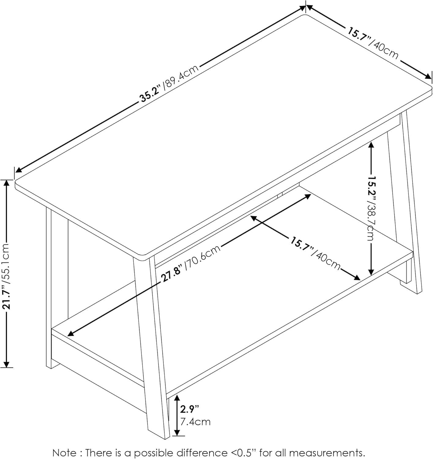 Furinno Beginning TV Stand, French Oak Grey 18041GYW