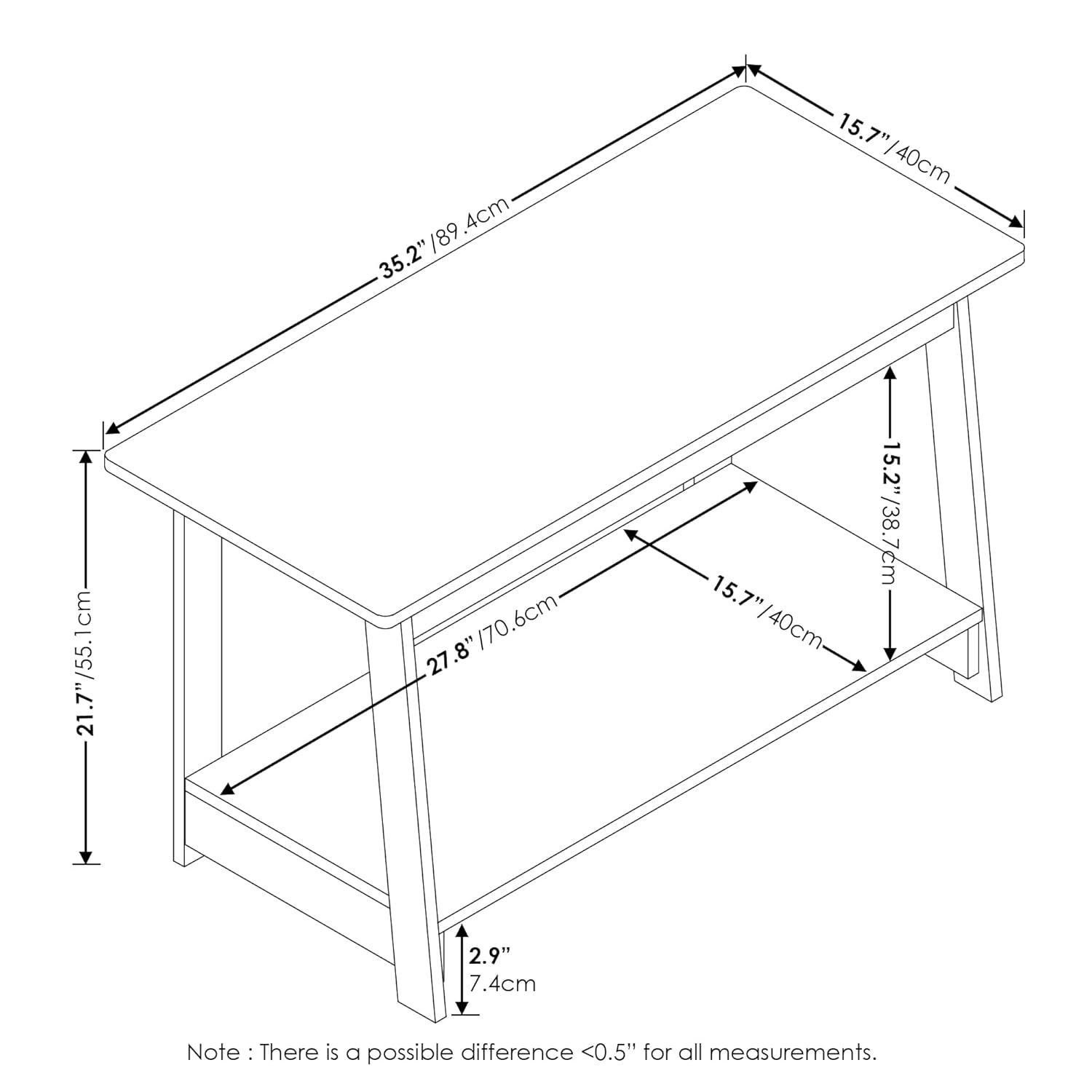 Furinno Beginning TV Stand, French Oak Grey 18041GYW