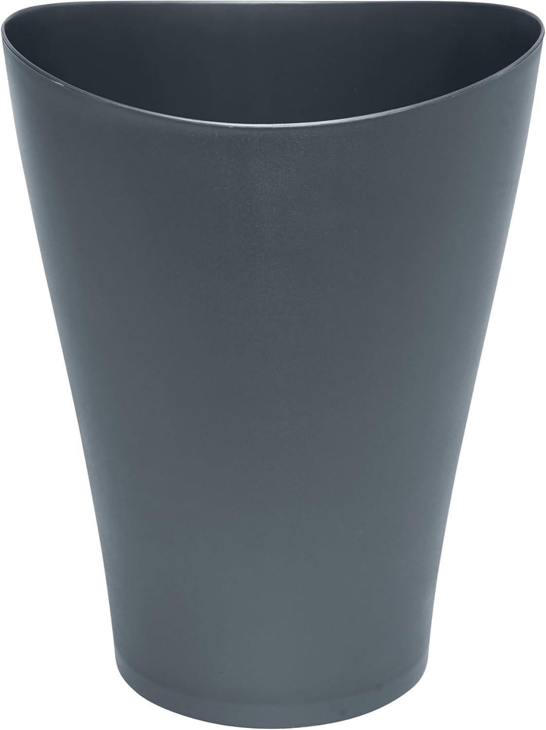 Rubbermaid Spa Works 2.25 gal Gray Plastic Vanity Wastebasket