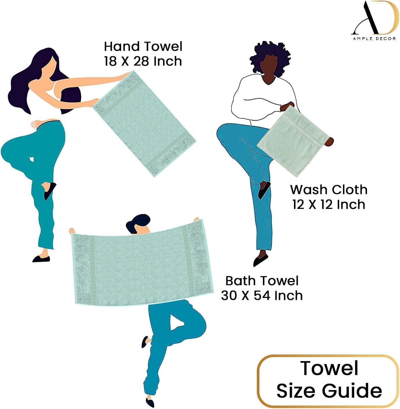 Ample Decor Mulaayam 100% Cotton Popcorn Textured Towel Collection
