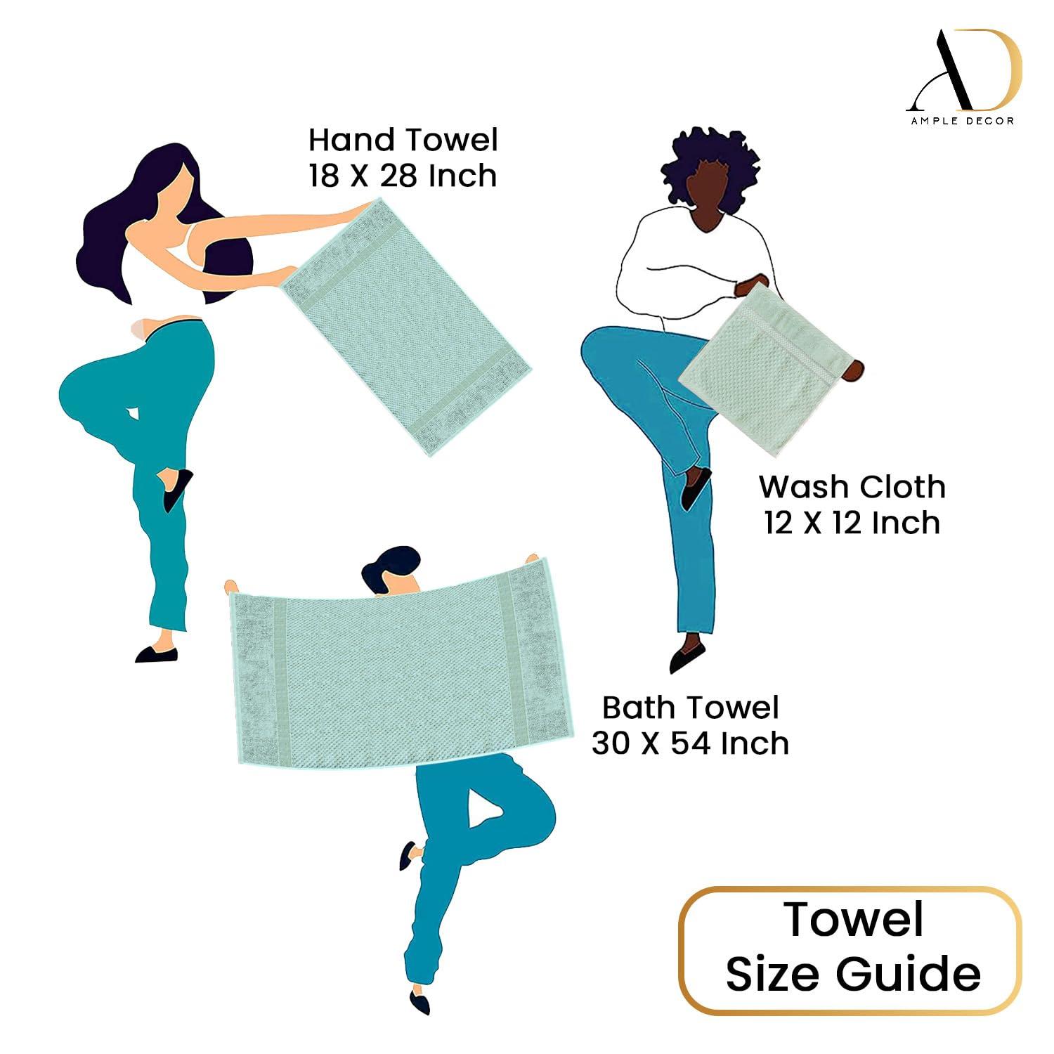 Ample Decor Mulaayam 100% Cotton Popcorn Textured Towel Collection