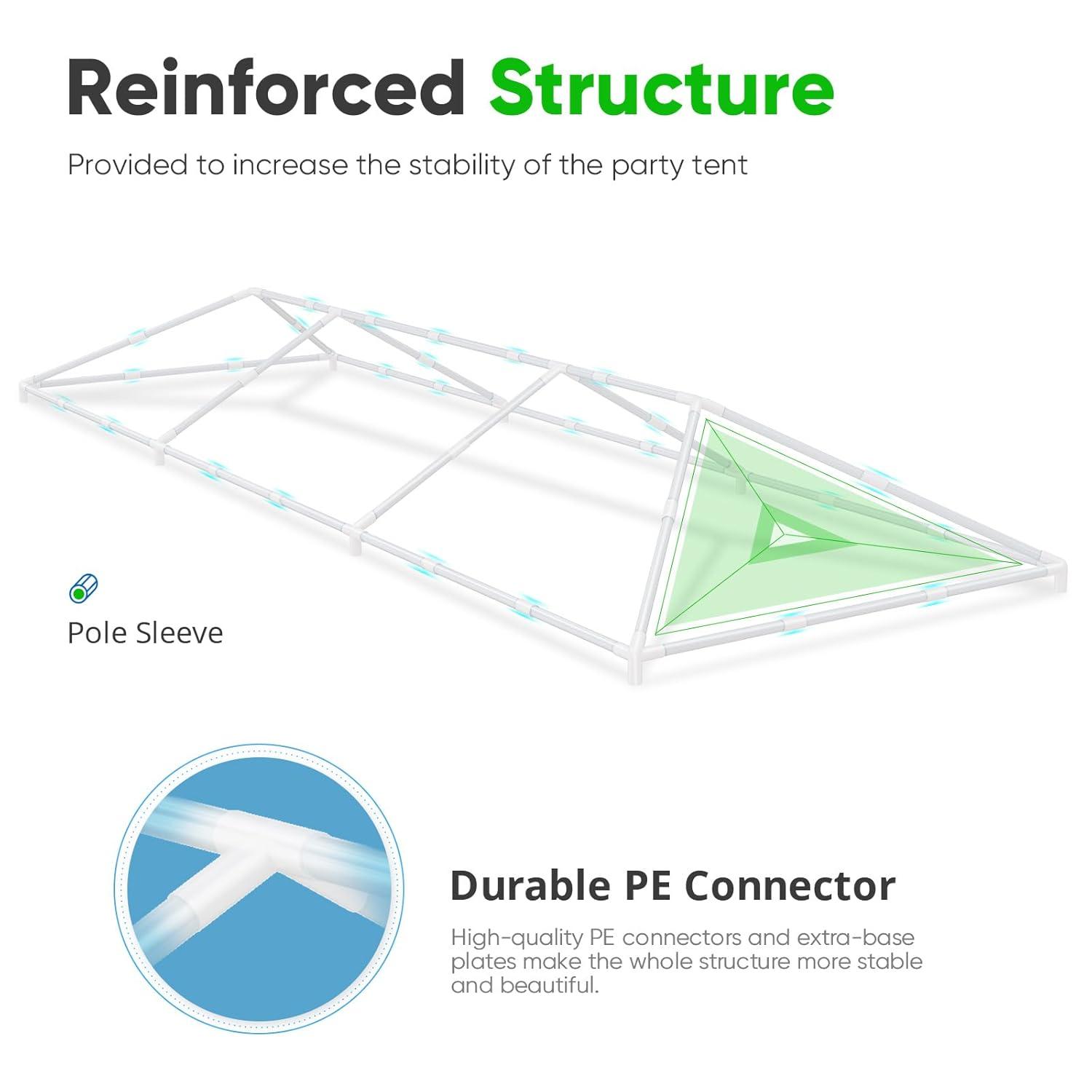 Ktaxon 10'x30' Canopy Tent Wedding Partywith Removable 5 Sidewall White