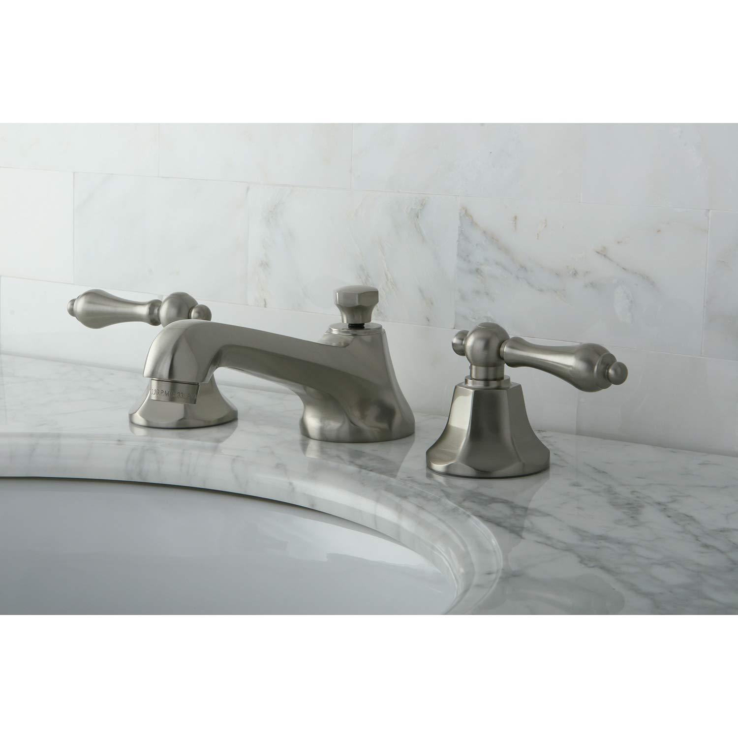 Kingston Brass KS4468AL 8 in. Widespread Bathroom Faucet, Brushed Nickel
