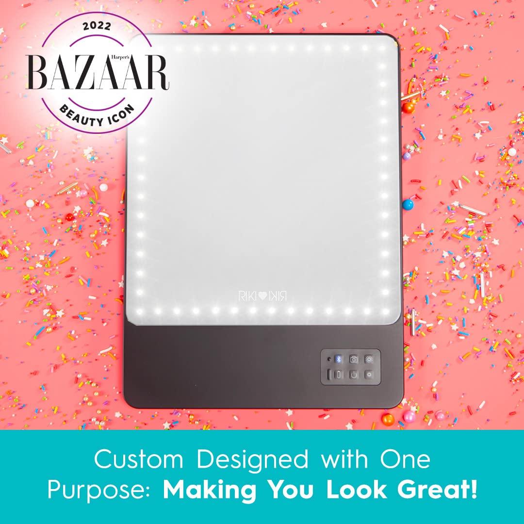 Glamcor RIKI LOVES RIKI RIKI SKINNY Portable 13 x 9.5-Inch Vanity Mirror (Black)