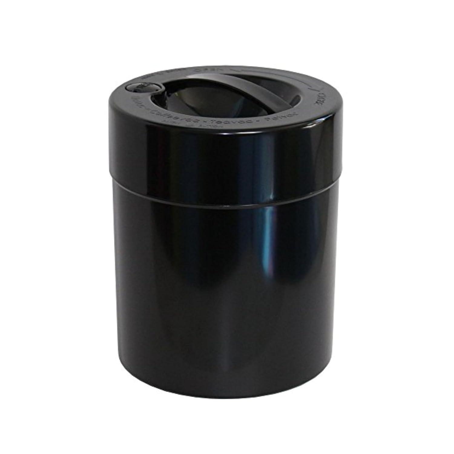 Kilovac - 8 oz to 2.5 lbs Airtight Multi-Use Vacuum Seal Portable Storage Container for Dry Goods, Food, and Herbs - Solid Black Body/Cap