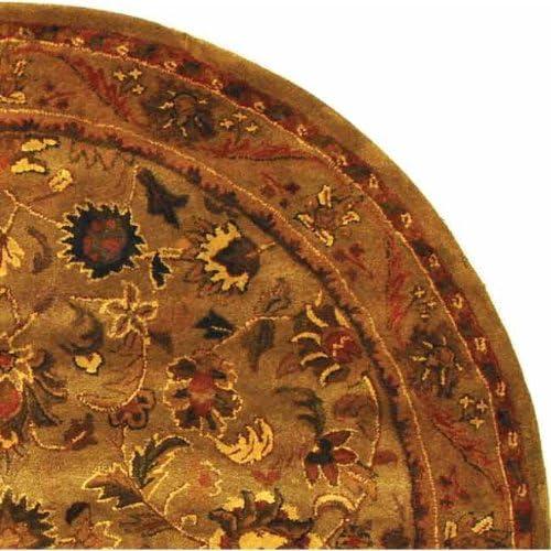 SAFAVIEH Antiquity Carmella Oriental Wool Area Rug, Olive/Gold, 6' x 6' Round