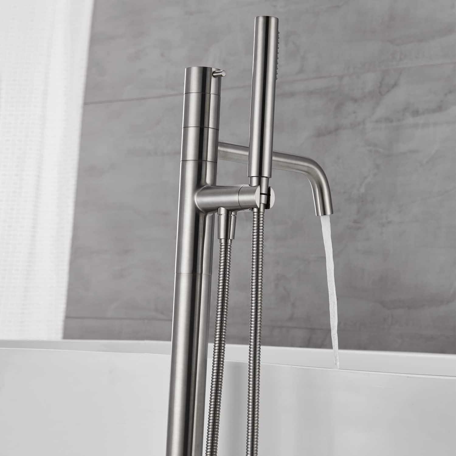 KPAIDA Floor Tub Filler with Diverter BTF54FS014NS