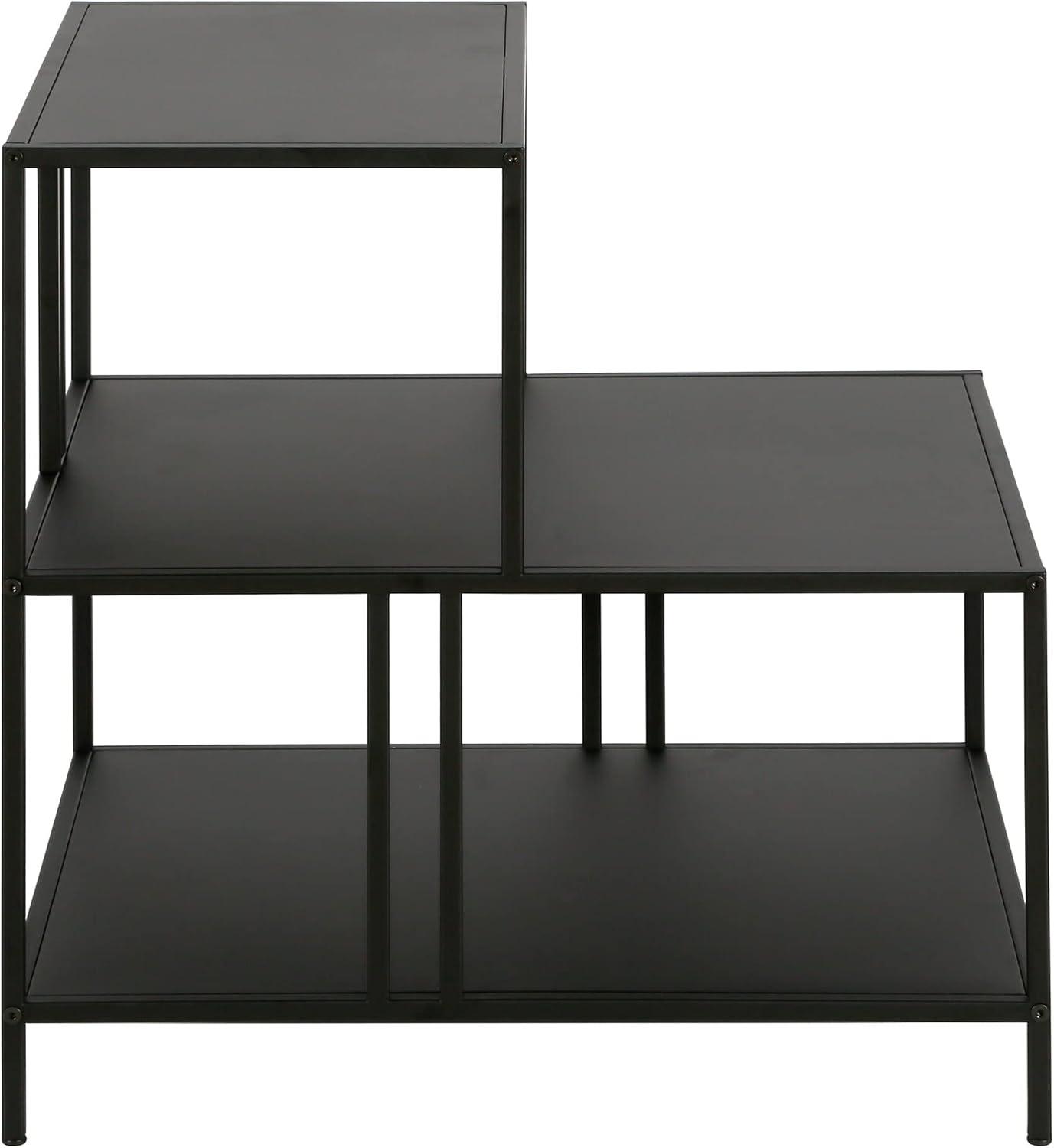 Evelyn&Zoe Cortland 20" Wide Rectangular Side Table, Blackened Bronze