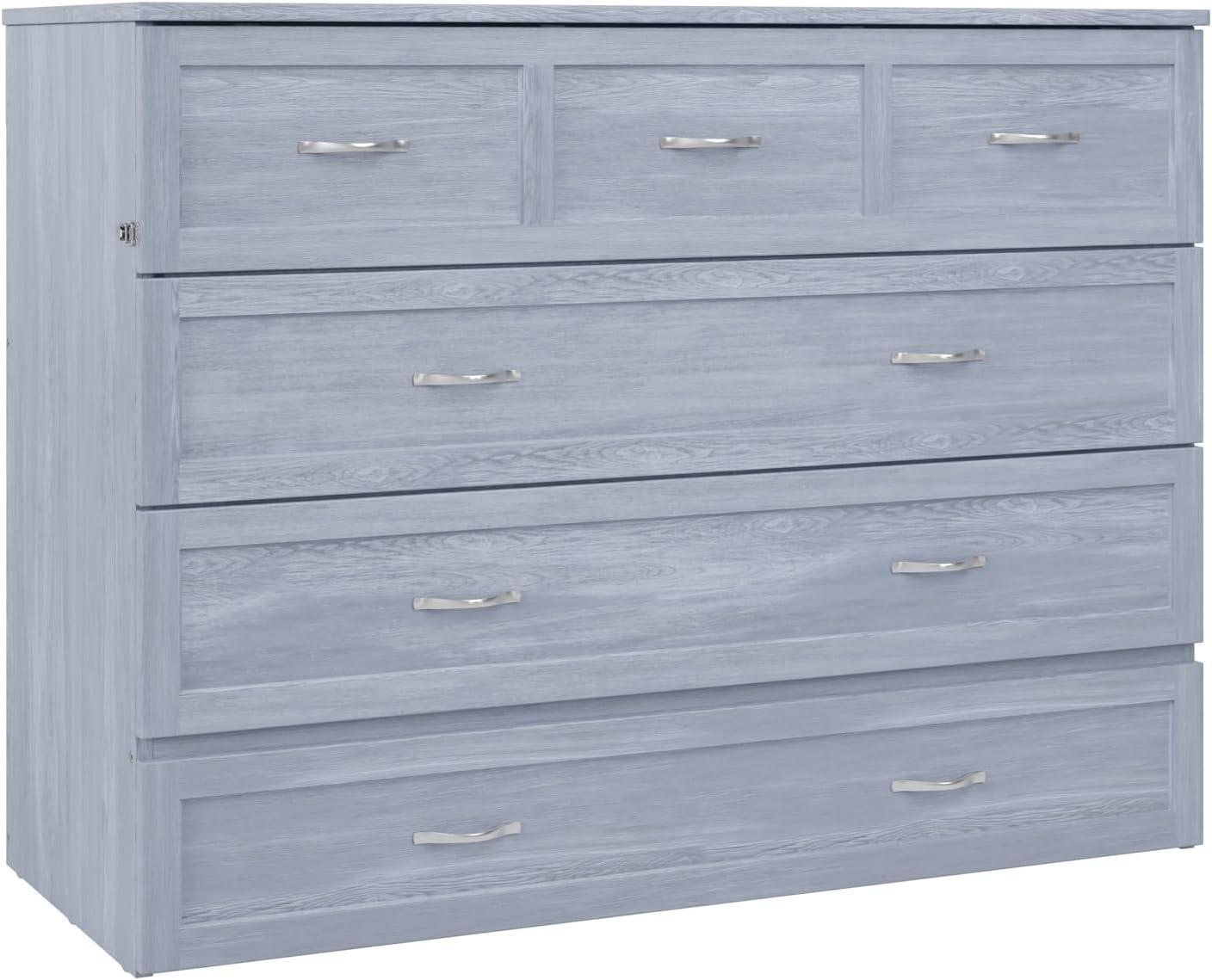 Full Northfield Murphy Bed Chest in Driftwood Grey
