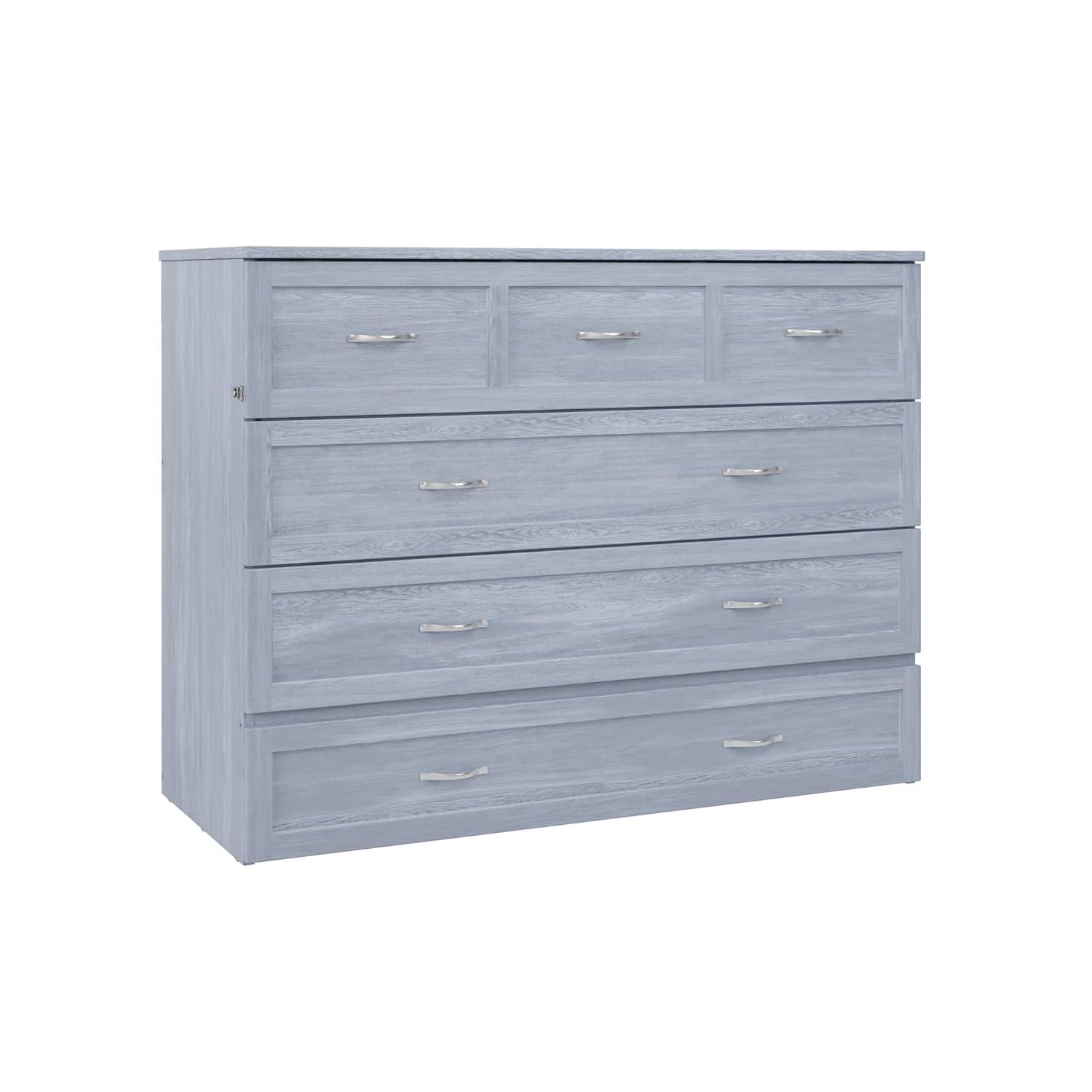 Full Northfield Murphy Bed Chest in Driftwood Grey