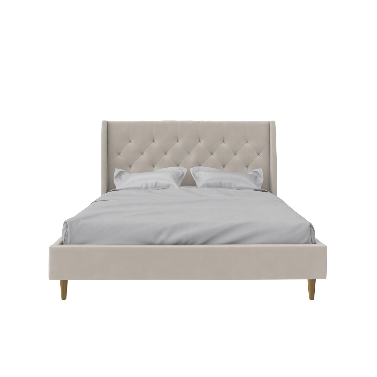 Her Majesty Upholstered Wingback Bed
