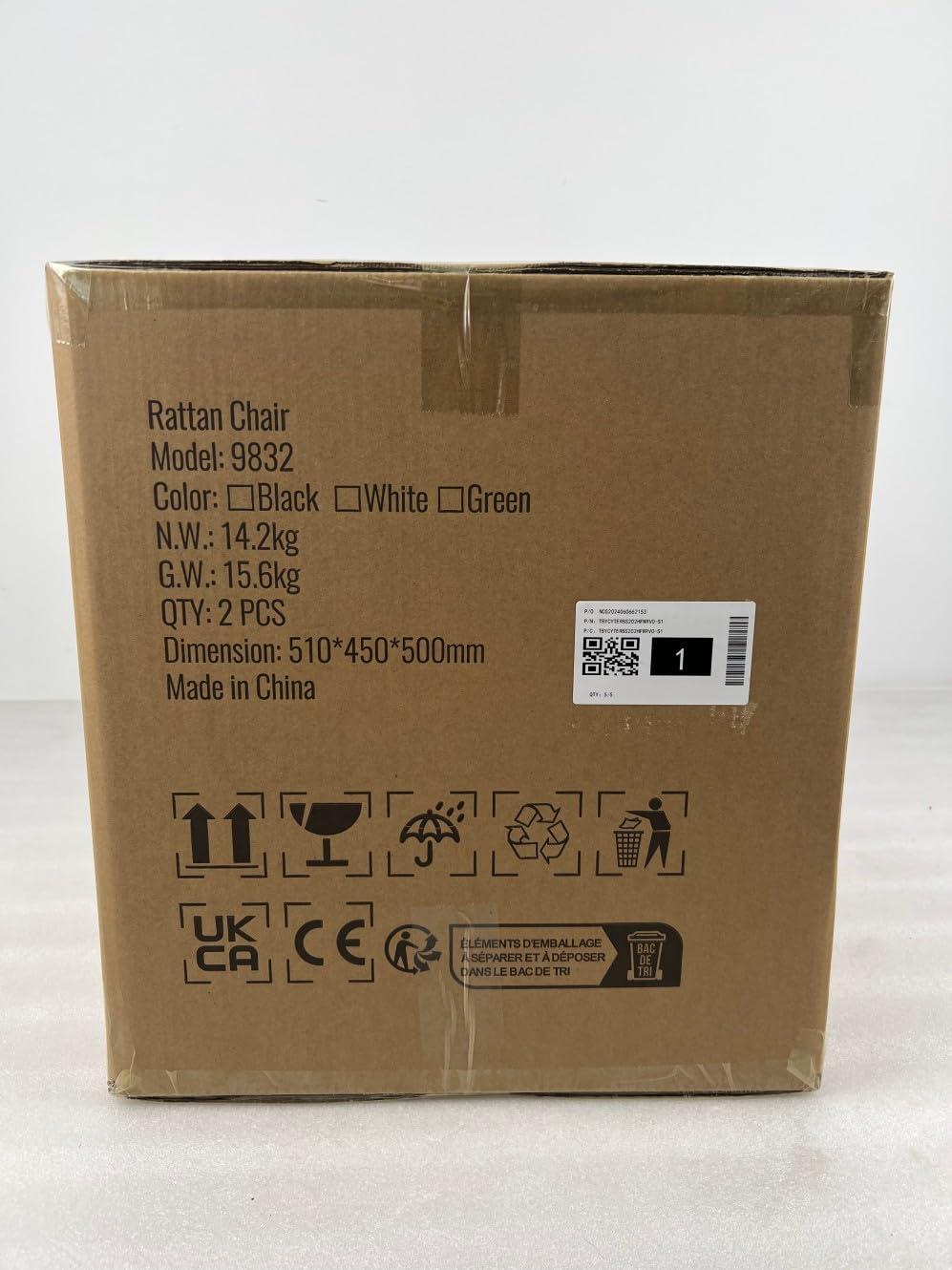 VEVOR Rattan Chairs Set of 2, Mid Century Modern Dining Chair, Upholstered Velvet Accent Chair with Rattan Back, Retro Kitchen Chair for Living Room, Bedroom (18.1 Inch)