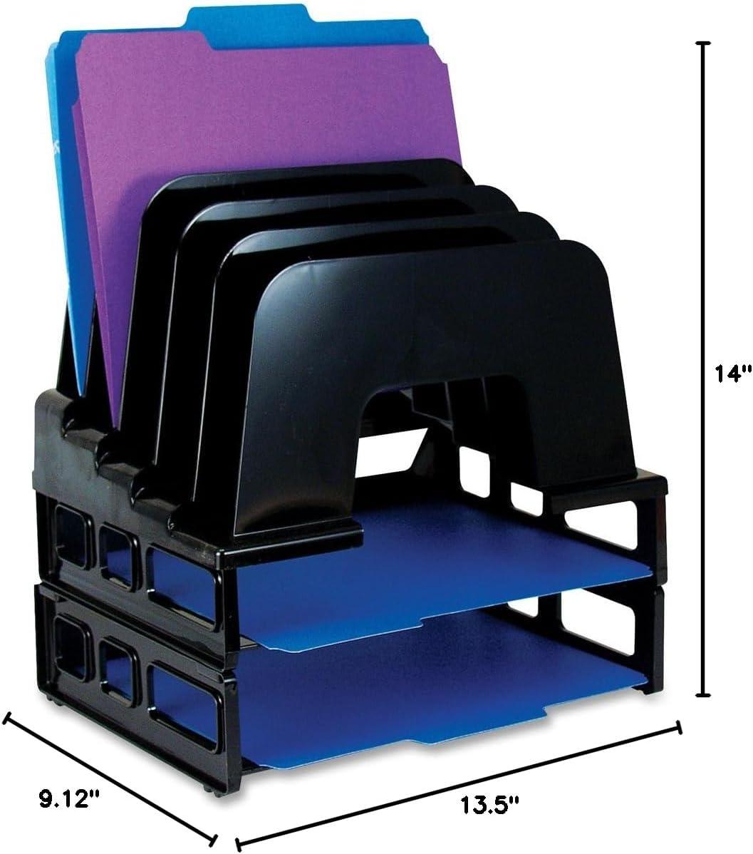 Officemate Letter Trays and Incline Sorter, Black (22112)
