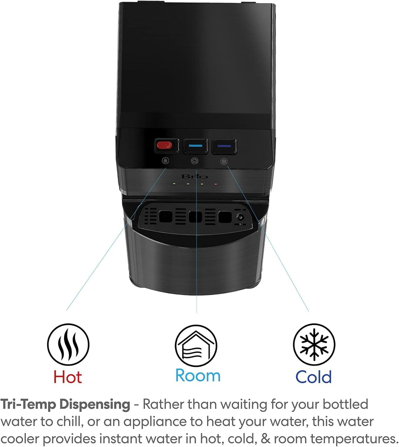 Brio 500 Series 2-Stage Filtration Water Dispenser Tri-Temp Digital, Connects to your water line, Height 41.05"