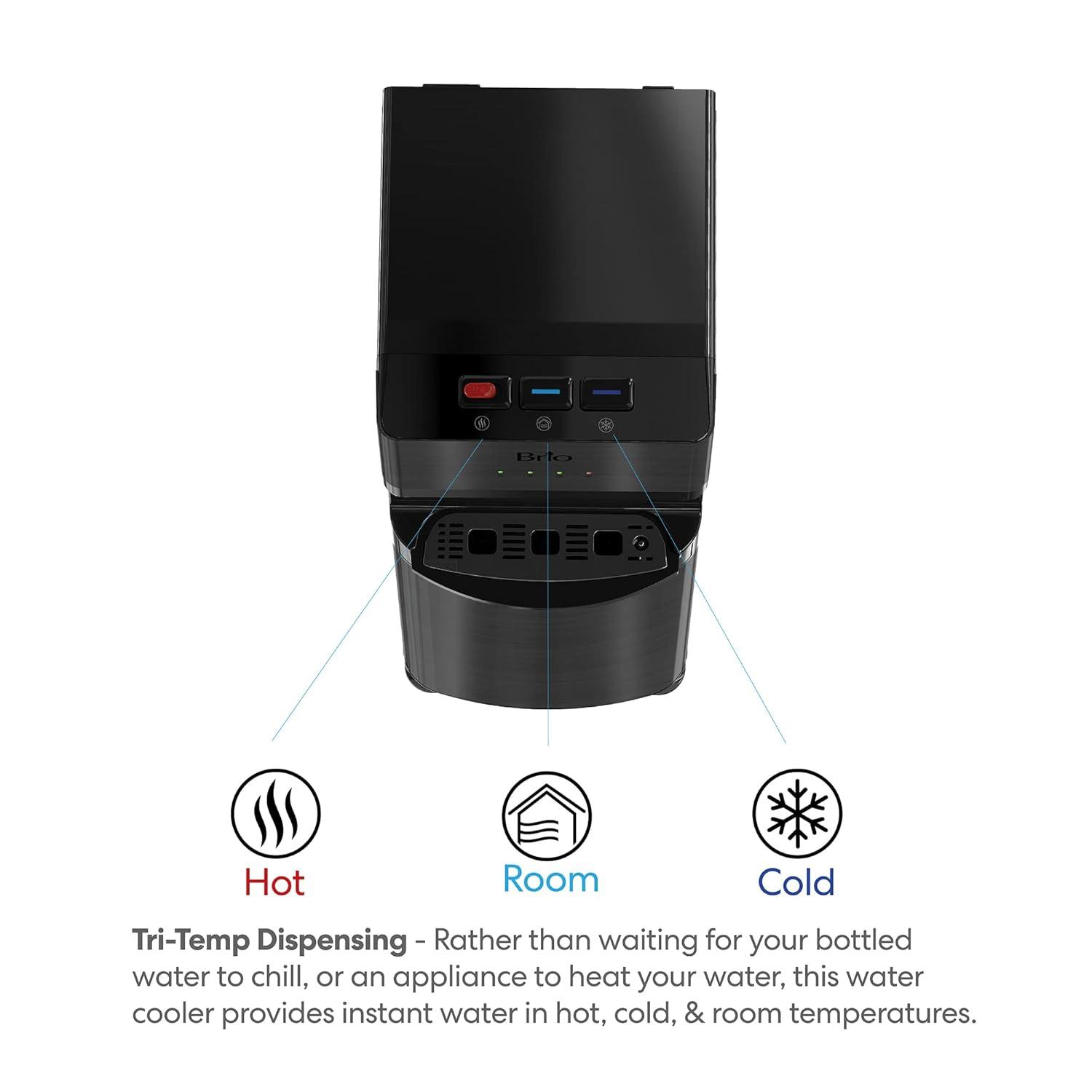 Brio 500 Series 2-Stage Filtration Water Dispenser Tri-Temp Digital, Connects to your water line, Height 41.05"