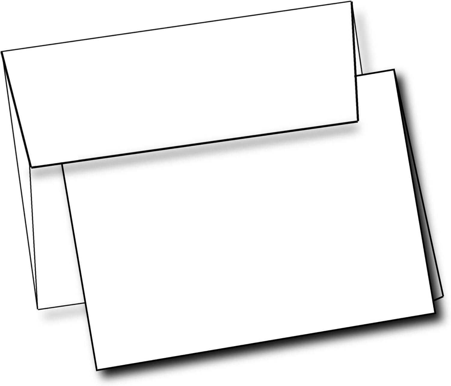 Purple Q Crafts Blank Cards with Envelopes for Card Making, White 40-Pack