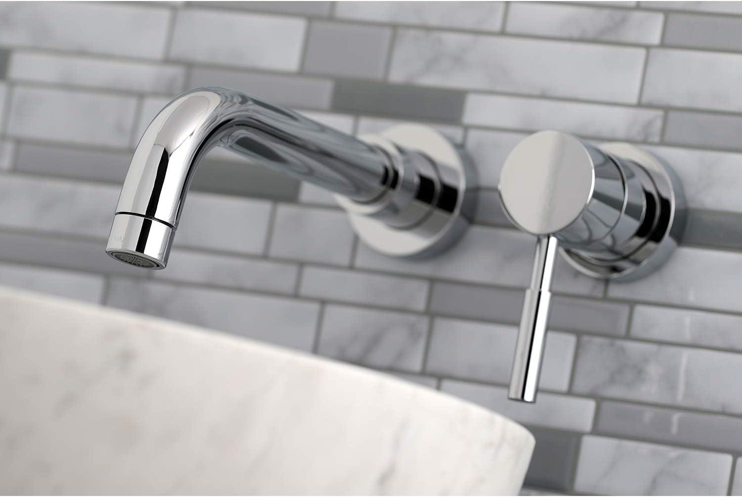 Concord Sleek Polished Chrome Single-Handle Wall Mount Bathroom Faucet