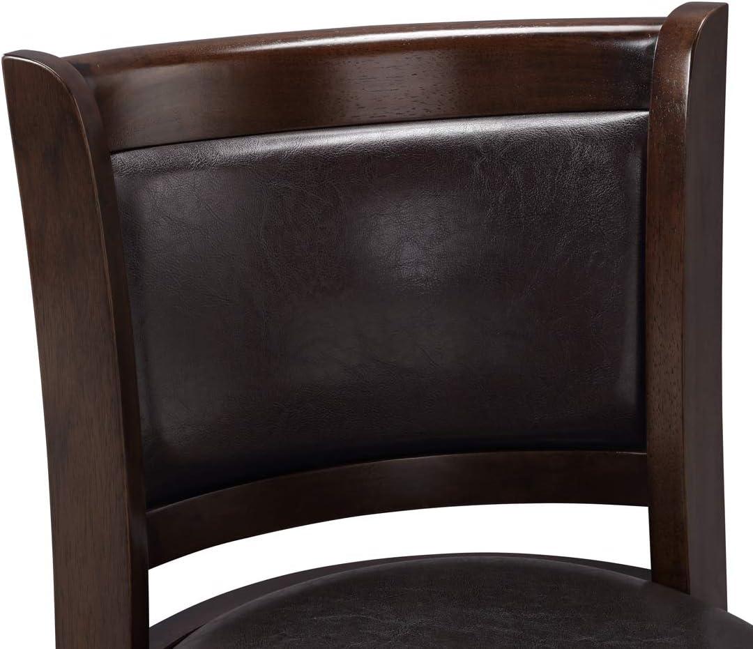 29" Augusta Swivel Barstool Brown - Boraam Industries: Contoured Back, Rubberwood Legs, 300 lbs Capacity