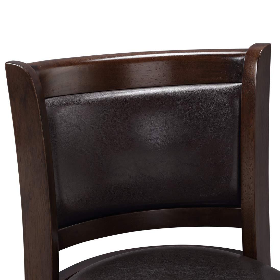 29" Augusta Swivel Barstool Brown - Boraam Industries: Contoured Back, Rubberwood Legs, 300 lbs Capacity
