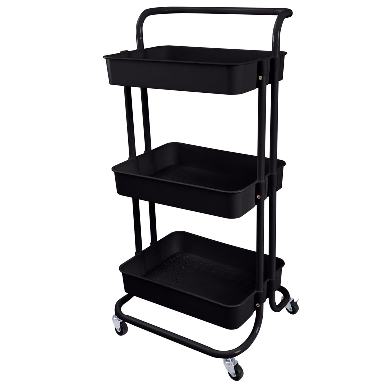 Organize It All 3 Tier Rolling Basket Cart
