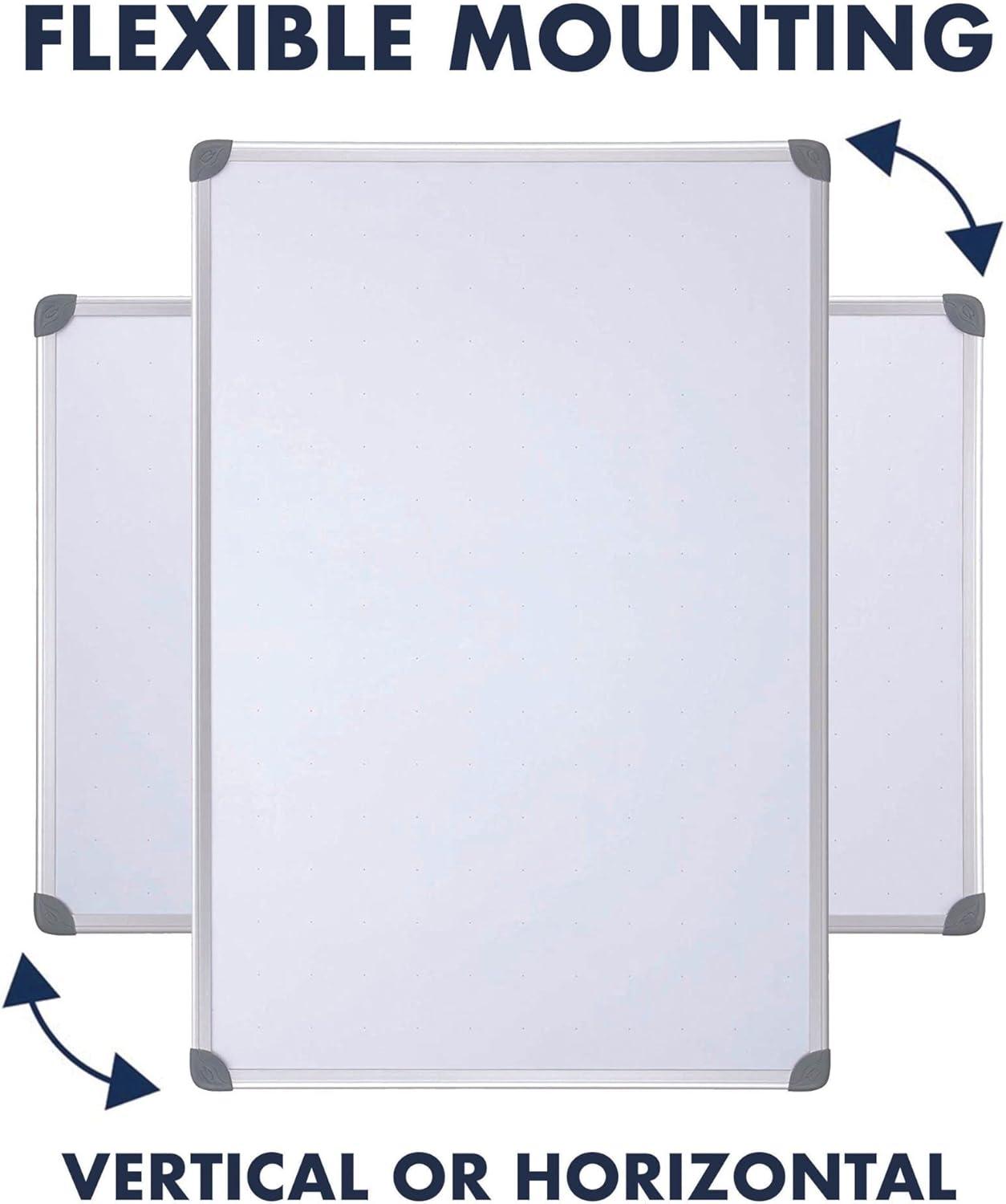 Quartet Whiteboard, Dry Erase Board, Magnetic, 2' x 3' White Board, Includes One Quartet Dry Erase Marker & Marker Tray, Euro Style Aluminum Frame (UKTE2436-ECR)