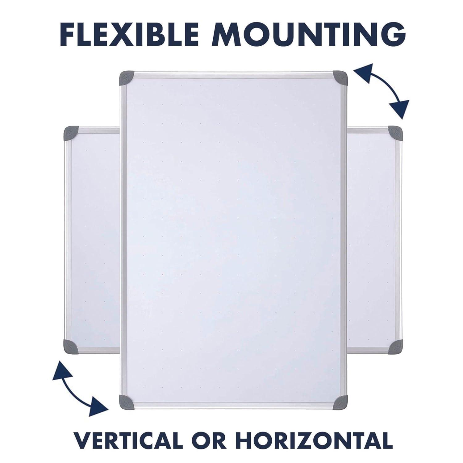 Quartet Whiteboard, Dry Erase Board, Magnetic, 2' x 3' White Board, Includes One Quartet Dry Erase Marker & Marker Tray, Euro Style Aluminum Frame (UKTE2436-ECR)