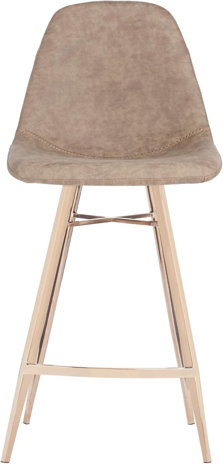 Mathison Counter Stool - FOX3012 - Brown/Copper - Safavieh Couture